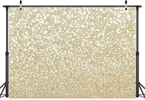AIIKES 8x6FT Gold Bokeh Photography Backdrop - Spot Glitter, Newborn Baby & Birthday Party Backdrop - Studio Props 11-821