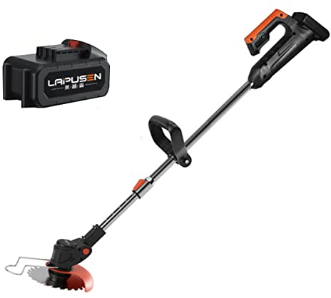 Coupe Bordure sans Fil, Home and Garden Débroussailleuse avec 2X 48V Batterie Faucheuse avec Tige Télescopique 3 Types de Lames et Chargeur Coupe Bordure Electrique 1800W