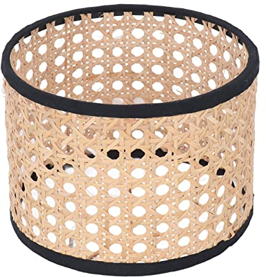 Rattan Lampenschirm Universal Modern Rattan Woven Lampenschirm Lampenabdeckung für E27 E14 Kronleuchter Lampe Pendelleuchte Deckenleuchte