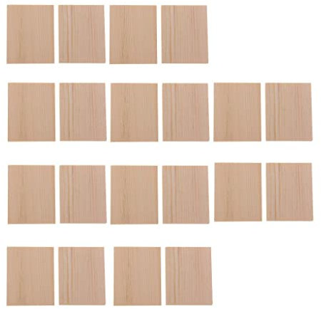 pistro Lot de 20 plaques vierges en bois MDF brut pour le travail du bois 50 x 40 x 6 mm