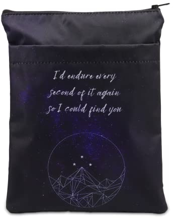 BWWKTOP ACOTAR Buchhüllen Sarah Fans Geschenke Rhysand Buchhüllen I'd Endure Every Second Of It Again So I Could Find You Velaris Buchhülle ACOMAF (I'd Endure)