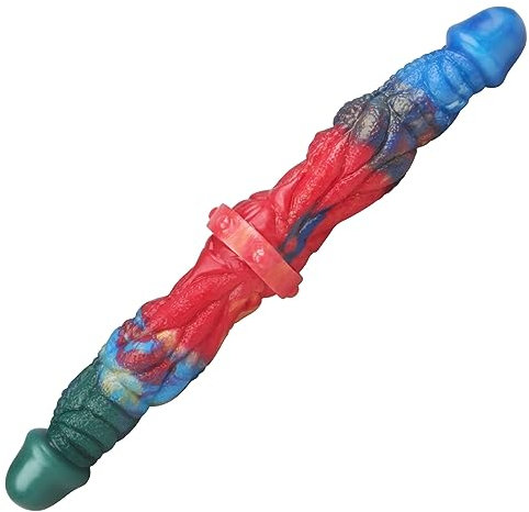 SXOVO 35cm Double Gode Gode Monstre en Silicone avec Pénis Realiste Double Dildo Super Doux Double Penetrateur Couple Sex Toýs pour Femmes Hommes Lesbiennes Gay