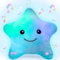 NYOBABE Sensory Toys for Autism,Musical Light Up Star Sensory Lights,Soft Plush Pillow,Kids Sleep Aid Adhd Autism Toys,Birthday Xmas Gifts for Toddler Boys Girls Age 3 4 5 6 7 8 9 10 Blue