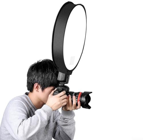 Mini-Softbox, rund, Beauty-Dish Speedlite, Blitzdiffusor, Softbox, runde Softbox für Kamera-Speedlight, verbessern Sie Ihre Fotografie (30 cm)