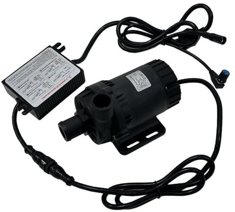 SHYSKY Leistungsstarke 24V 120W Micro Brushless DC Wasser Tauchpumpe DC60B-24120A-1, 12m Lift 3800LPH, Geschwindigkeit/Flow einstellbar, Trockenlaufschutz, zum Kühlen Zirkulationsdrucksystem