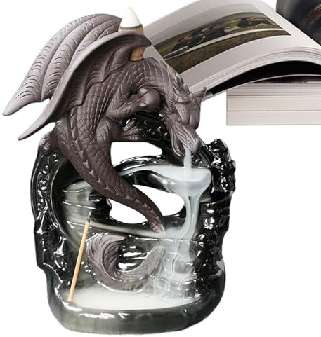 Wasserfall-Räuchergefäß, Brunnen-Räuchergefäß | Keramik-Drachen-Rückfluss,Aromatherapie-Meditationsdekoration, dekorative Drachenstatuen, Wasserfall-Räuchergefäß für -Yoga