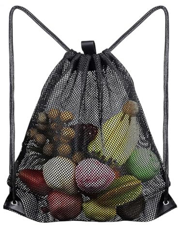 ZOPJUMA mochila de malla con cordón, bolsa de playa de malla, bolsa de natación con cordón, mochila de malla, uso para playa, natación, gimnasio, compras, juguetes y más (45cm*60cm)