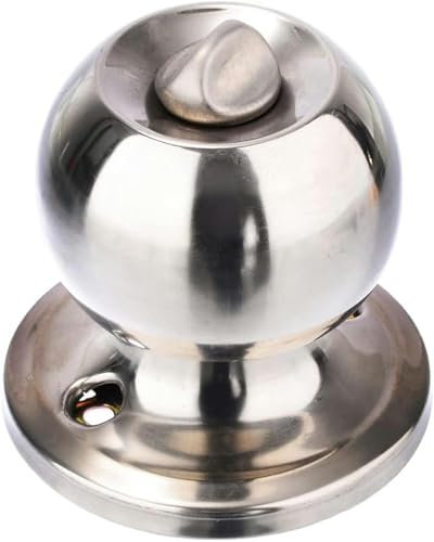 DFGLIK Bathroom Handle Lock Stainless Steel Round Ball Privacy Door Knob Set with Key for Door Hardware Supplies,1-1