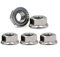 M6 Flange Hex Nuts - 6mm Serrated Steel Flanged Nut - Pack of 5