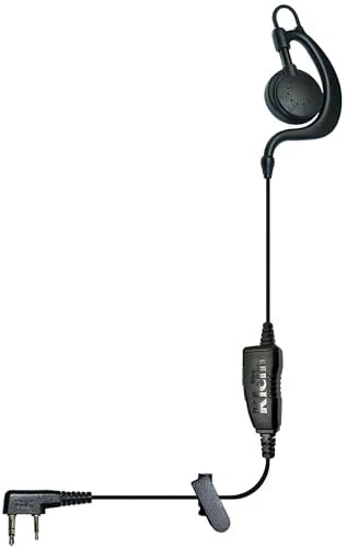 Agent-K1 Eindraht-Kopfhörer, klares Audio, bequeme Passform, langlebige Konstruktion, 2-poliger Stecker, kompatibel mit Kenwood-Funkgeräten