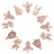 OSOLADY 12St Weihnachts Dekoration Holz Clip Weihnachtsbaum Weihnachtsdekoration Lichterketten Weihnachten wanddeko Weihnachts wanddeko Weihnachtsclips aus Holz Zettelhalter hölzern Khaki