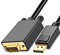 Cable Adaptador DP a VGA, Longitud de Cable de 1, 8 M Transmisin Estable sin Prdidas Convertidor DisplayPort a VGA de Alta Eficiencia