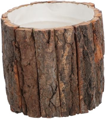 CIMAXIC Einzigartiger Blumentopf in Baumstumpfform Groß 17 cm Durchmesser Rustikale Blumenvase Holzregal Für Die Inneneinrichtung