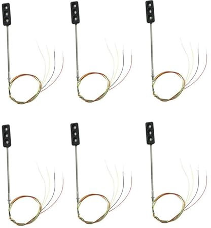 Giwnhvx 6 StüCk Konstruktion Ho/Oo Modell 3-Ampel Ampel Lichter Signal LED Schaltung Modell DIY für Architektur Straßen Zug Bahn