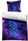 MUSOLEI Bettwäsche 135x200 Sternenhimmel Violett Einzelbett Mädchen Jungen Kosmische 3D-Druck Mikrofaser Bettbezug 135x200 und 1 Kissenbezug 80x80 Bettwäsche-Set für Einzelbett, Sternenhimmel