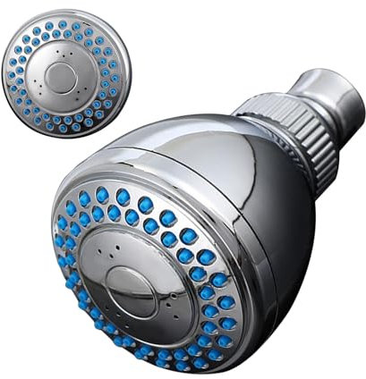 Soffione doccia ad alta pressione - spruzzatore da bagno regolabile con piccoli ugelli in silicone, soffione antilocale per un'esperienza di doccia rilassante e confortevole