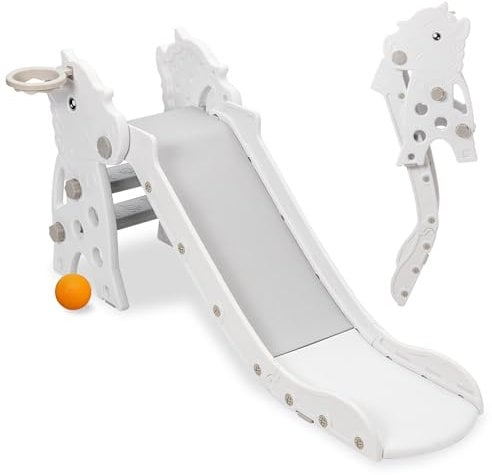 Arkyomi 3 in 1 scivolo per bambini da casa interno con Pallacanestro scivolo per bambini 2 3 4 anni