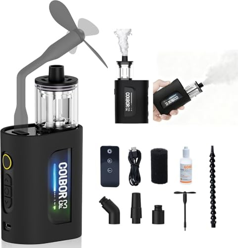 COLBOR CF3 Nebelmaschine, Nebelmaschine für Fotografie, Fogger Haze Maker mit 60°-Kippschutz für Bühnen-Streaming-Szeneneffekt