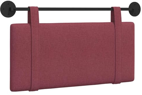 vidaXL Hängendes Kopfteil Weinrot Stoff, Schlafzimmer Deko, moderner rechteckiger Wand-Headboard, kompakt, stilvolle Bettwäsche für Luxus-Schlafbereich