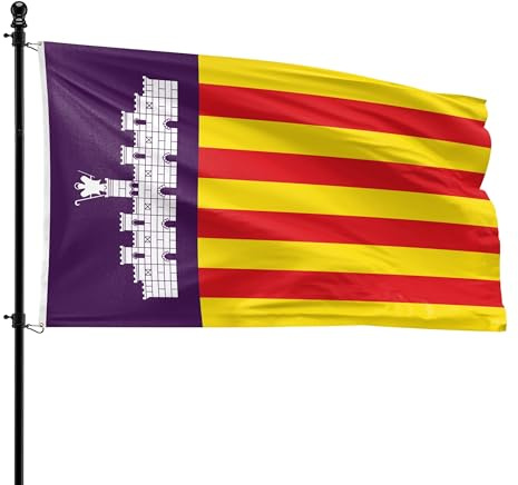 VlagDirect - Bandera mallorquina - Bandera de Mallorca - 90 x 150 cm.