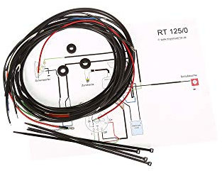 KWO Kabelbaumset mit Schaltplan, für Baureihe mit Ladekontrollleuchte - Simson RT125