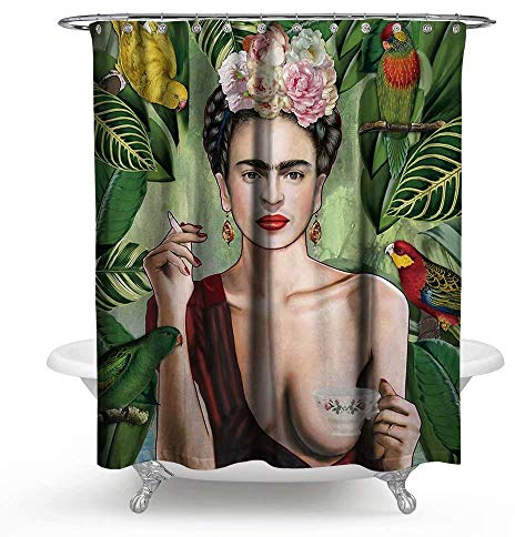 wanshangcheng Duschvorhänge Badvorhänge, Flanell, stil 3, 72x72 Inch/180x180 cm