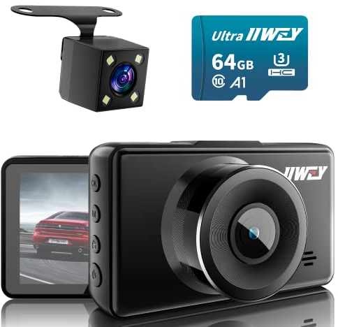 Dash Cam Front and Rear Camera FHD 1080P with Night Vision SD Card Included, 3 Inch IPS Screen Dash Cam for Car, 170¡ã Wide Angle Dashboard Camera Motion Detection Parking Monitor G-Sensor
