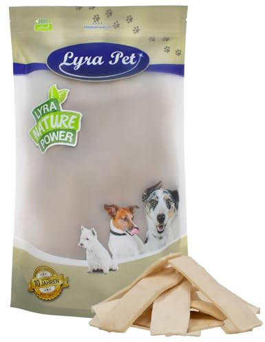 Lyra Pet® 10 kg Kauchips aus Büffelhaut | Naturbelassener Kausnack zahnreinigend | Langer Kaugenuss | Proteinhaltiges Leckerli für alle Hunde | Fettarmes Hundefutter | Nährstoffreich