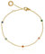 Thomas Sabo Armband farbige Steine gold, 925 Sterlingsilber, 16-19 cm Länge