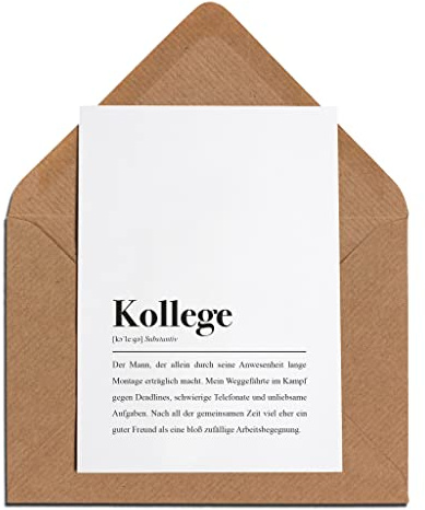 Kollege Karte mit Umschlag – Kollege Definition