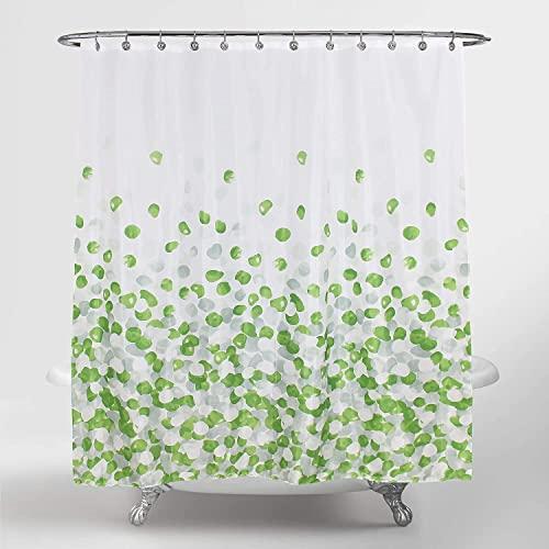 Wolke sieben Premium Duschvorhang Badezimmer Vorhang Polyester Wasserdicht Waschbar Anti-Schimmel I Verstärkter Saum mit Gewichtsband I Set inkl. 12 Haken, Metall-Ösen (Grün, 180 x 180 cm)