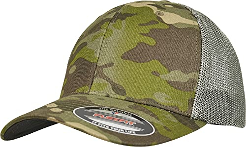 Flexfit Unisex Multicam Trucker Mesh Cap Baseballkappe, tropical, Einheitsgröße EU