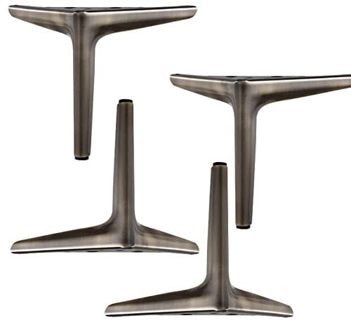 Set of 4 Furniture Legs,Modern Furniture Sofa Legs,Modern Metal Triangle DIY Replacement Feet,Table Feet Cabinet Feet Cupboard Feet,for Cabinet Cupboard Sofa Couch Chair (Bronze,15cm(5.9in))