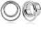 Vankula Ohr Flesh Tunnel Double Flared Plug Spule Edelstahl für Gestreckte Expander Ohrpiercing 10mm(00G) Silber