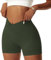 Vertvie Damen Gym Shorts V Cross Stretch Push Up Yoga Shorts Booty Scrunch Fitness Hosen Kurz High Waist Nahtlos Workout Sportshorts Butt Lift Kurze Leggings Sommer (Armeegrün, S)