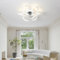 KeLuKes Lampadario con Ventilatore da Soffitto Dc Plafoniera con Ventilatore da Soffitto Reversibile Silenzioso Dimmerabile Lampada Ventilatore 6 Velocità per Camera Soggiorno, Bianco