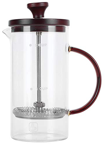 Serlium French Press Coffee Maker, 400ml Coffee Press Pot High Borosilicate Glass Coffee Brewer Maker Kettle Container for Coffee