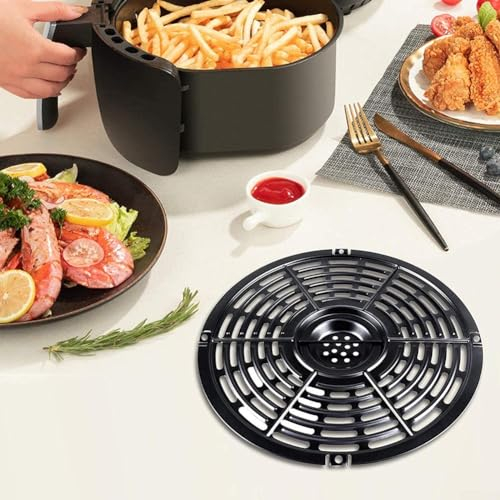 CARMOTTER Griglia di ricambio per friggitrice ad aria, accessori per friggitrice ad aria, per pollo, hamburger, pesce, gamberetti, colazione, ecc. (18 cm)