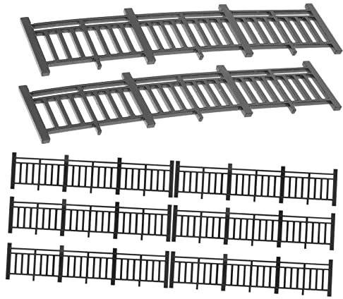 Abaodam 8pcs Miniature Fence Posts Abs Material Dolls House Fairy Garden Fence Miniature Dolls House Fence for Sand Table and Garden Decorations