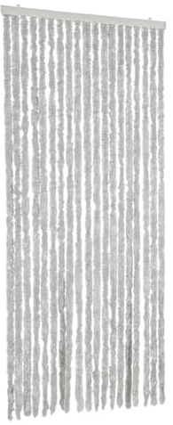 vidaXL Fliegenvorhang Grau 56x185 cm Chenille
