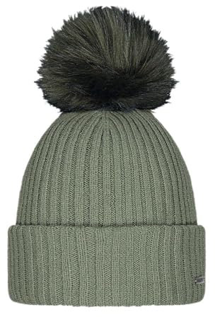 Barts Strickmütze Kenzie Wintermütze mit Kunstfell-Bommel 4955 Pale Army 13