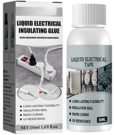 50 ml di colla liquida isolante nastro isolante sigillante sigillante bianco, 9,6 x 3,3 cm