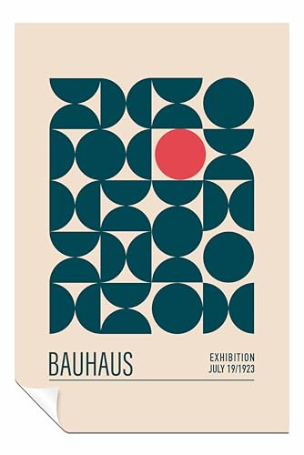 Panther Print Bauhaus Mavi Kureler ungerahmtes Poster, Bilder für Wände, Schlafzimmer, Wohnzimmer und Badezimmer, 91 x 61 cm