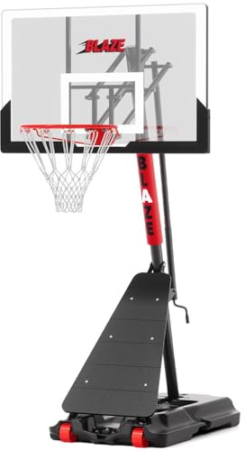Basketball Hoop Outdoor 3M Height Adjustable Portable Basketball Goal Systems with 45 Backboard for Teens Adults Kids - Backyard Driveway Indoor Play