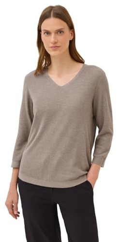 CECIL Damen 3015461 V-Neck Strickpullover, Toffee Cream Melange, XXL