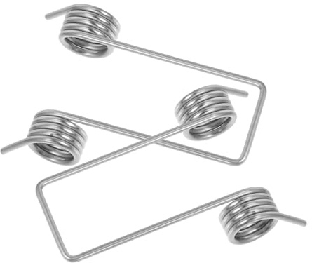 EXHUMKY 2pcs Spring Accessories Trash Can Lid Spring Trash Bin Replacing Spring Small Springs Rubbish Bucket Torsional Springs Spring for Trash Can Lid Guy Trashcan Stainless Steel Silver