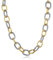UNY Fashion Jewellery Stilvolle und Trendy Zweifarbige Glieder Kette für Elegante Frauen Vergoldet und Versilbert Gedrehte Draht Glieder