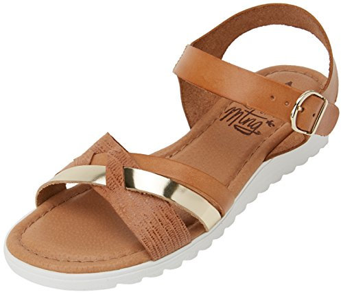 MTNG Femme Marina Sandales Bout Ouvert, Marron (Tiara Camel), 41 EU