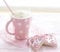 DAMU | Herdabdeckplatte 2teilig 2x30x52 Herdabdeckung Ceranfeld Glasschneideplatte Ceranfeldabdeckung Herdplattenabdeckung Kochfeld Abdeckung Schneidebrett Glasplatte Pink Kaffee