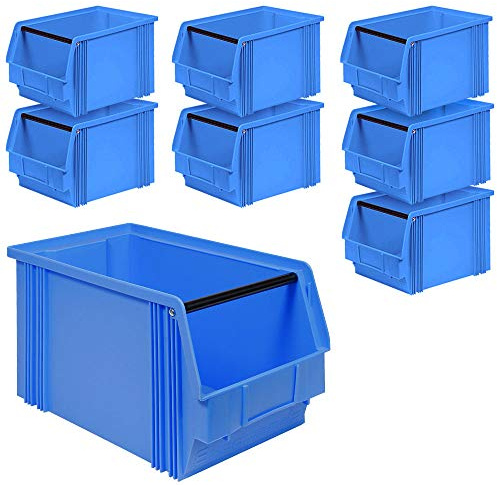 BRB 8x Sichtbox CLASSIC“ FB 3 mit Tragstab, LxBxH 350/300x200x200 mm, Inhalt 12 Liter (blau)
